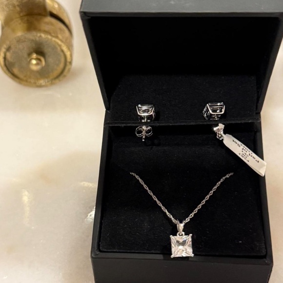 Zales Jewelry - Zales Silver Earring and Necklace Set